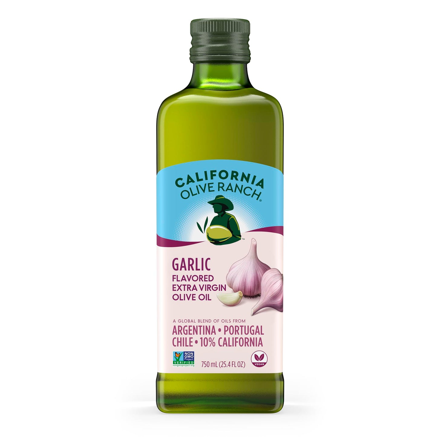 California Olive Ranch, Garlic Flavored Extra Virgin Olive Oil, 750mL (Pack of 6)