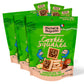Michel et Augustin Chocolate Cookie Squares Snack Bag, Milk Chocolate & Hazelnut Cookies, Chocolate Gift Box, 3-Pack, 15 French 