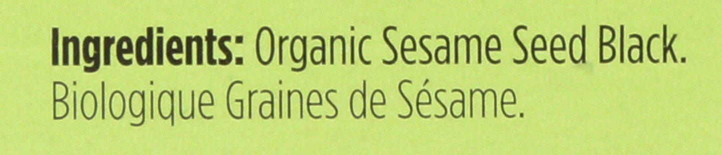 Spicely Organic Sesame Seeds Black Whole 0.45 Ounce Ecobox Certified Gluten Free