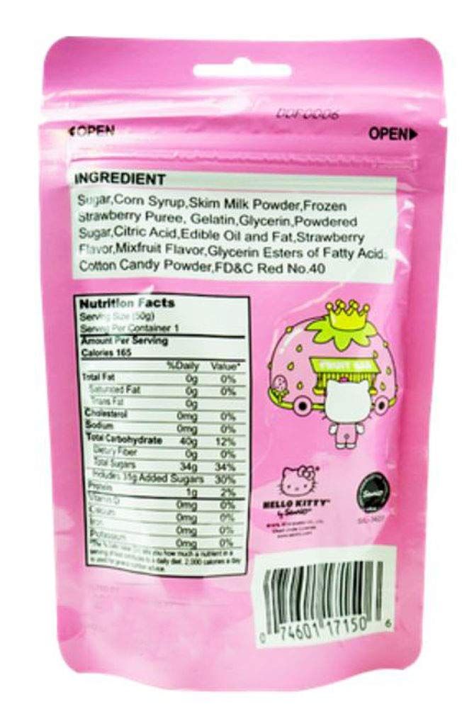 Milk Chewy Candy 50G (Hello Kitty Strawberry, 8 Packs)