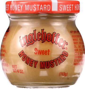 Inglehoffer Mustard, Sweet Honey, 4-Ounce Jars (Pack Of 12)