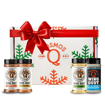 Kosmos Q Ultimate Chicken Wing Christmas Box, Includes Buffalo, Honey Bbq, Garlic Parmesan, And Salt & Vinegar, Seasoning Gift Set For Chicken, Popcorn, Fries, & More, Christmas Gifts, Gifts For Men