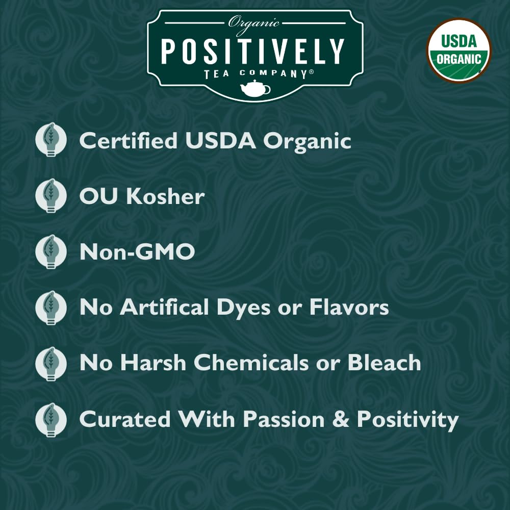 Organic Positively Tea Company Peppermint Leaf Herbal Tea Bags, 20 Count