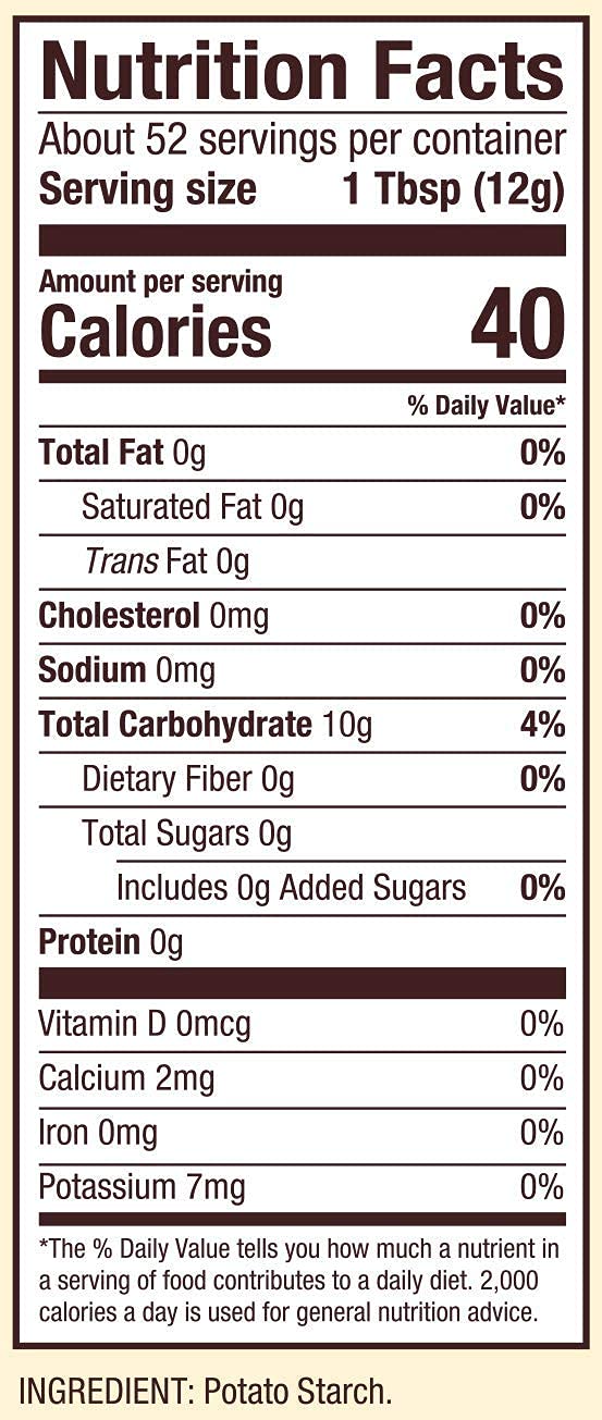 Bob'S Red Mill Potato Starch, Resealable Stand Up Bag, 22 Ounce (Pack Of 4)