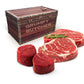 Grumpy Butcher Mignon & Ribeye Steaks Basket: 2 Filet Mignons (8 oz each) and 2 Ribeyes (14 oz each) - Food Gifts Carne Asada