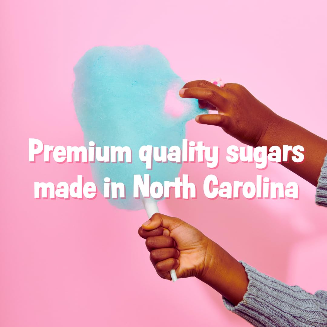 Cotton Candy Express Floss Sugar Variety Pack 5 - 11Oz Plastic Jars Of Lime, Watermelon, Pina Colada, Blue Raspberry, Pink Vanil