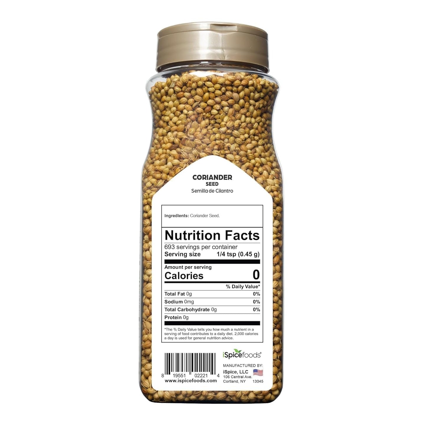 Ispice Premium Coriander Seed |100% Natural, Coriander Is Gluten Free And Non-Gmo Spice |Essential Kitchen Herbs (11 Oz)