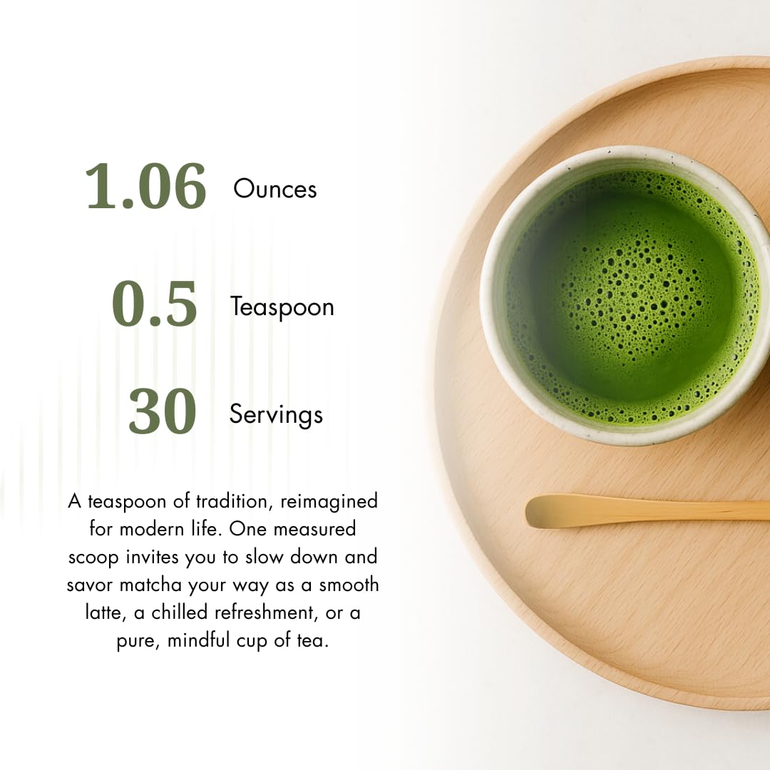 Nippon Matcha - Organic Ceremonial Grade Japanese Matcha Green Tea Powder - First Harvest from Uji  Kyoto - USDA Certified  Stone-Ground  Smooth & Vibrant (30g/1.06oz)