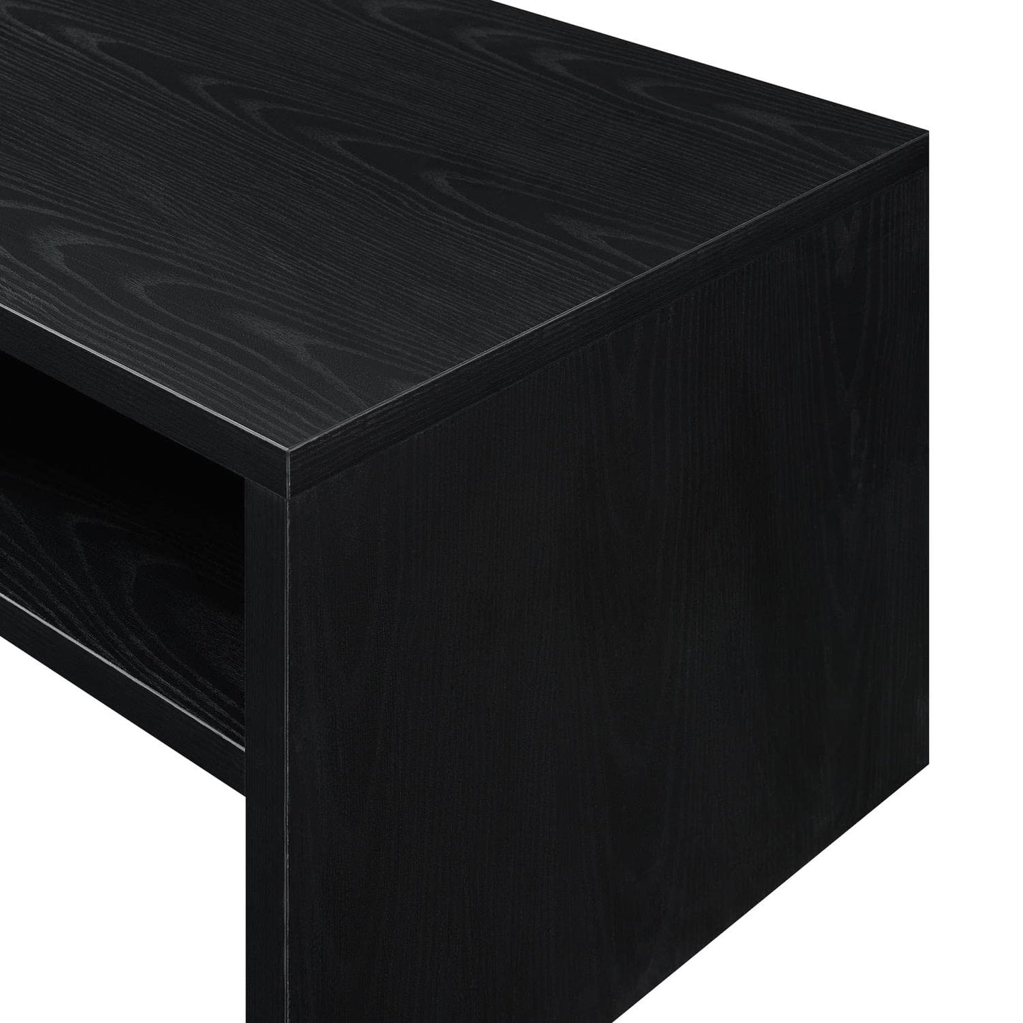 Convenience Concepts Northfield Admiral Deluxe Coffee Table With Shelves R4-0565, Black
