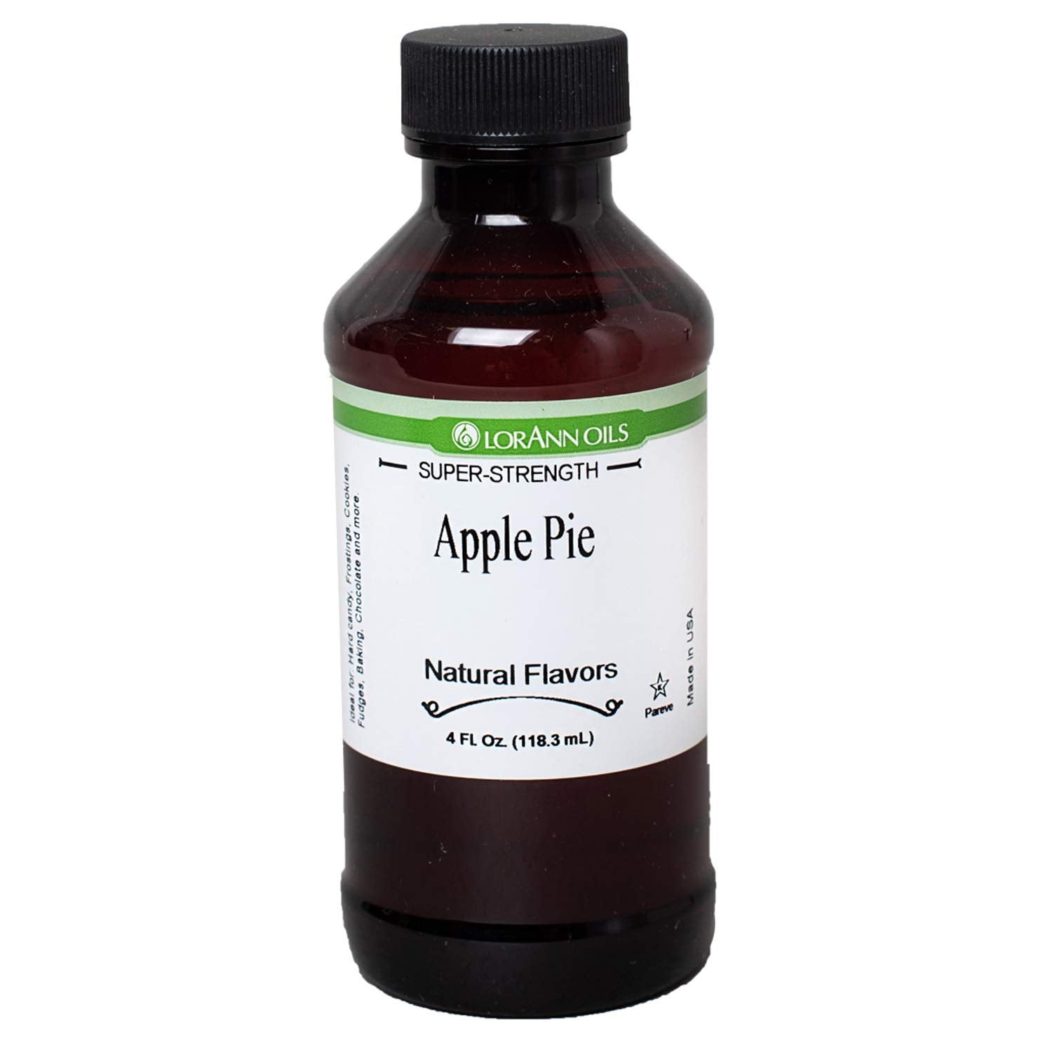 LorAnn Apple Pie Flavoring, 4 Fl Oz, Clear to Reddish Orange
