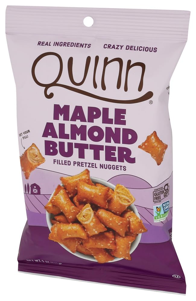 Quinn Maple Almond Butter Filled Pretzel Nuggets, 5Oz Bag