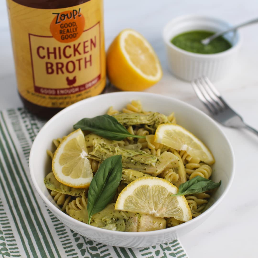 Chicken Broth By Zoup! Keto-Friendly, Gluten Free, Fat Free, Non-Gmo - Great For Stock, Bouillon, Soup Base Or In Gravy - 1-Pack