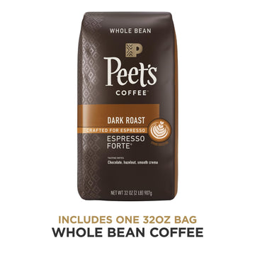 Peets Coffee  Dark Roast Whole Bean Coffee - Espresso Forte  32 Ounce (Pack of 1)