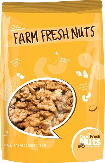 Dry Roasted Unsalted California Walnuts (1 Lb.) - Oven Roasted to Perfection in Small Batches for Added Freshness - Vegan & Keto