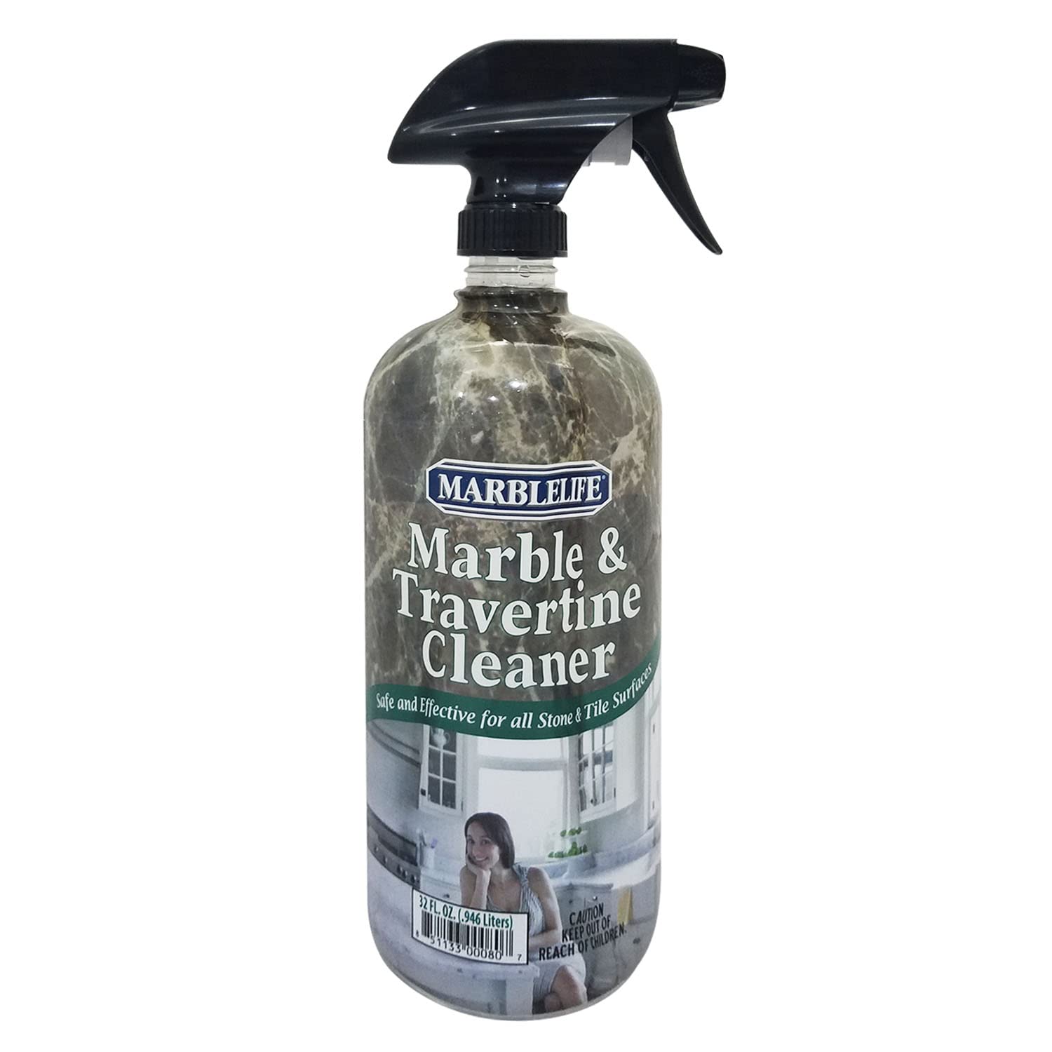 Marblelife Intercare Marble And Travertine Cleaner, Natural Stone & Terrazzo Liquid Cleaner, Shower & Tile Surface Care, Floor, 
