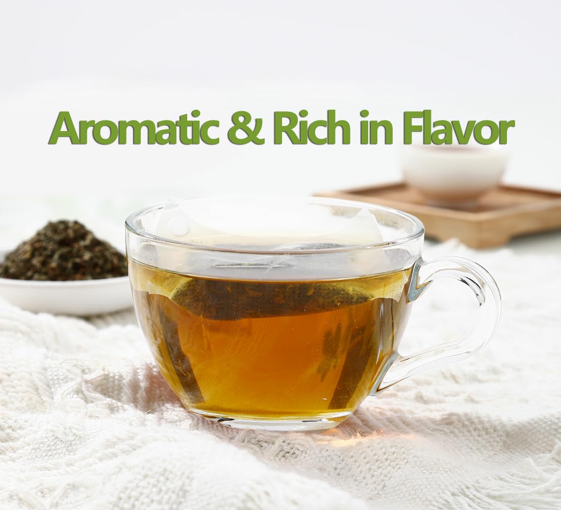 Enhanced 50 Holy Basil Tea Bags, Made With 100% Natural Tulsi Wild Holy Basil Leaves, No Additives & Caffeine Free.