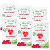 Simple Mixes Natural Gelatin Dessert, Raspberry, Healthy Snack, Dye-Free, No Gluten or Fat, Kosher, 6 Pack
