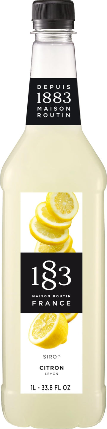 1883 Lemon Syrup For Drinks  Made In France  1 Liter Plastic Bottle