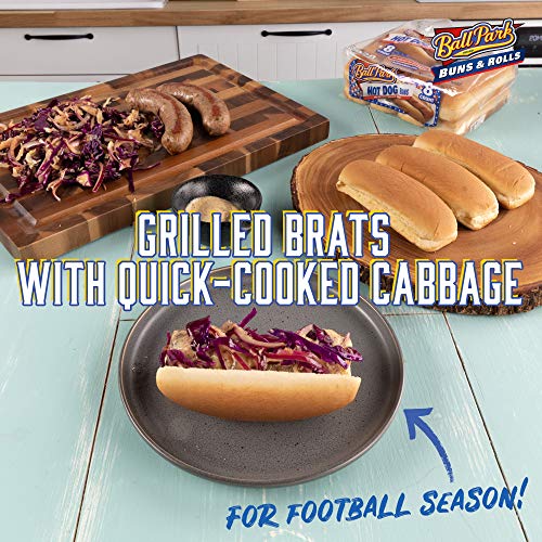 Ball Park White Hot Dog Buns, 8 Count, Hot Dog Buns, 14 Oz Bag
