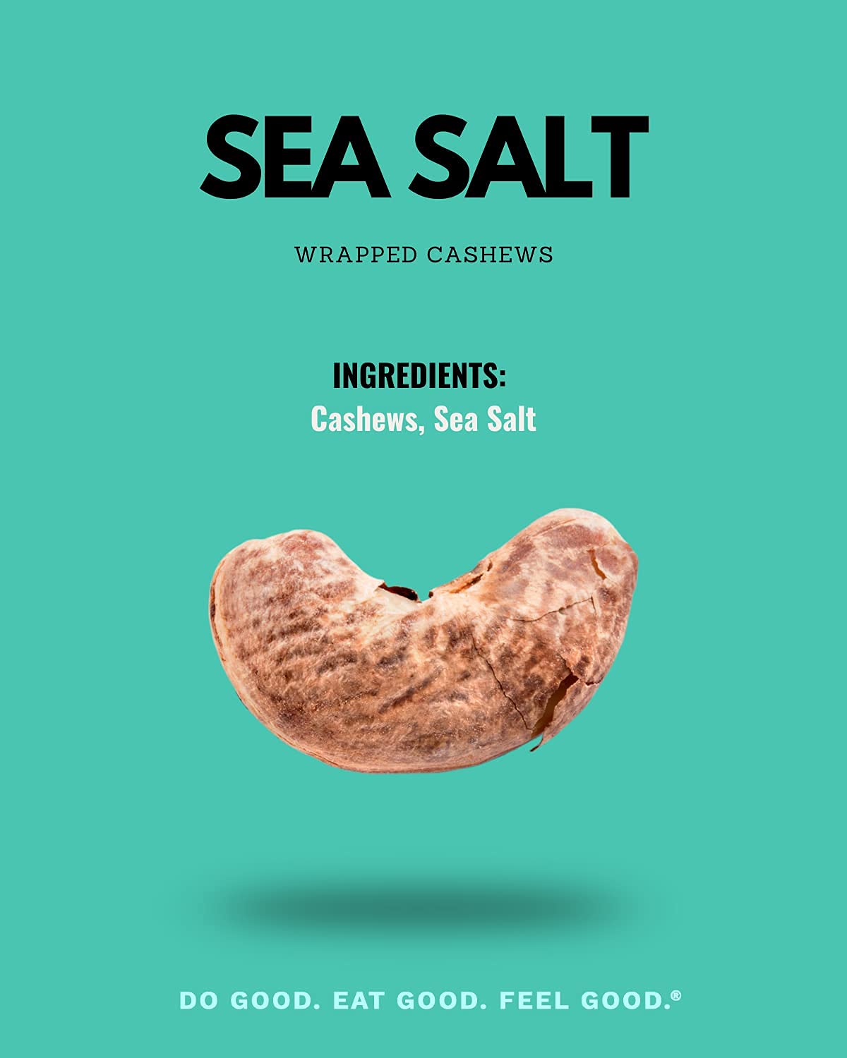 Sea Salt Wrapped Whole Cashews by Karma Nuts, Air Roasted with Natural Skins, 2X more Fiber, Whole 30, Peanut-Free Facility, Kos