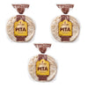 Libanais Whole Wheat Pita Bread, Vegan, Kosher, Halal, 10 inches, 3 Pack (18 Pitas) - Freshly Baked Daily