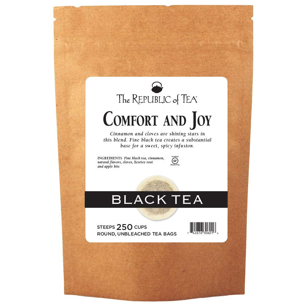 The Republic of Tea Comfort and Joy Tea, Holiday Spice Blend, 250 Tea Bags, Naturally Caffeinated