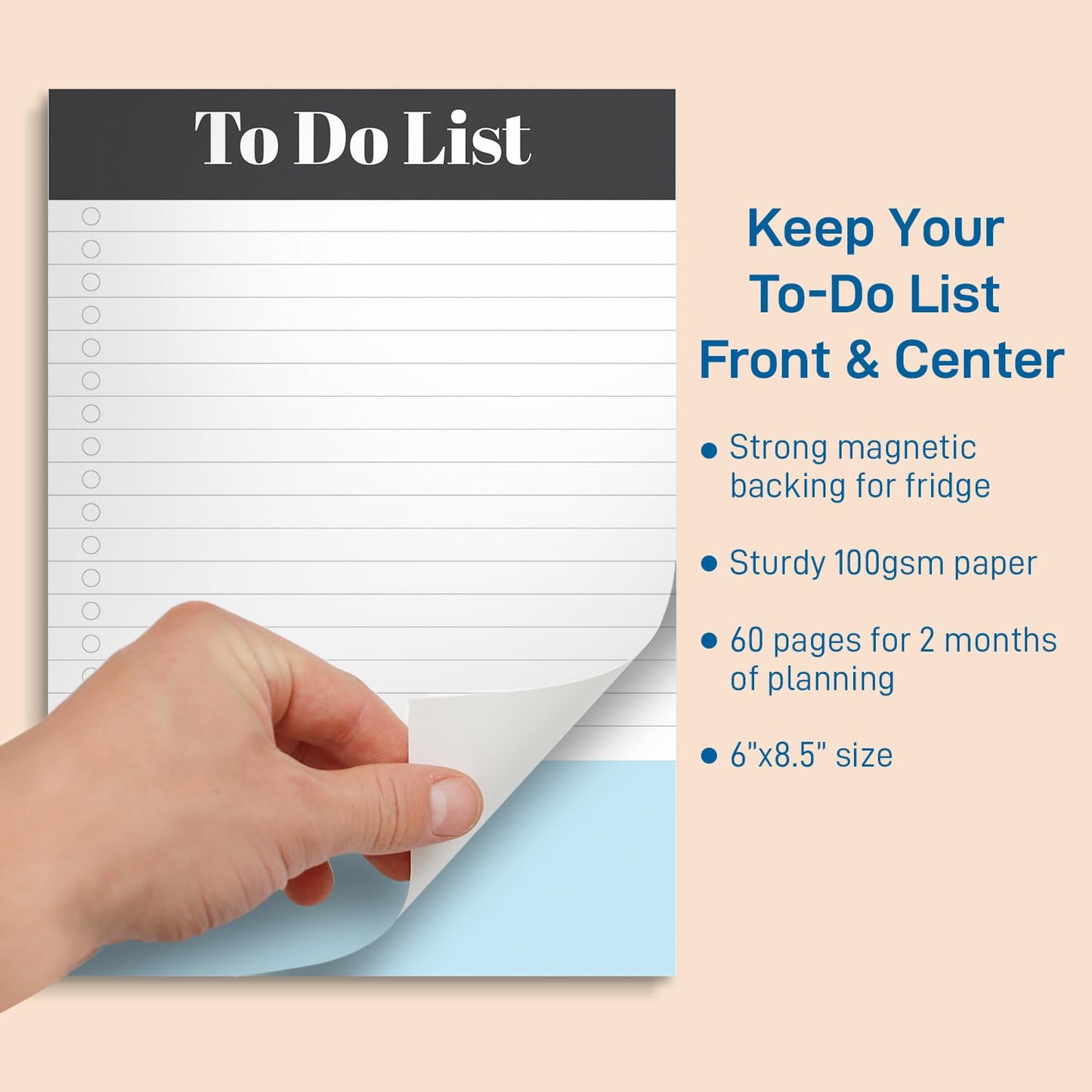 S&O 4 Pack Magnetic To Do List Notepad For Groceries, Task List & Schedule - Things To Do Notepad For Fridge - Daily To Do List