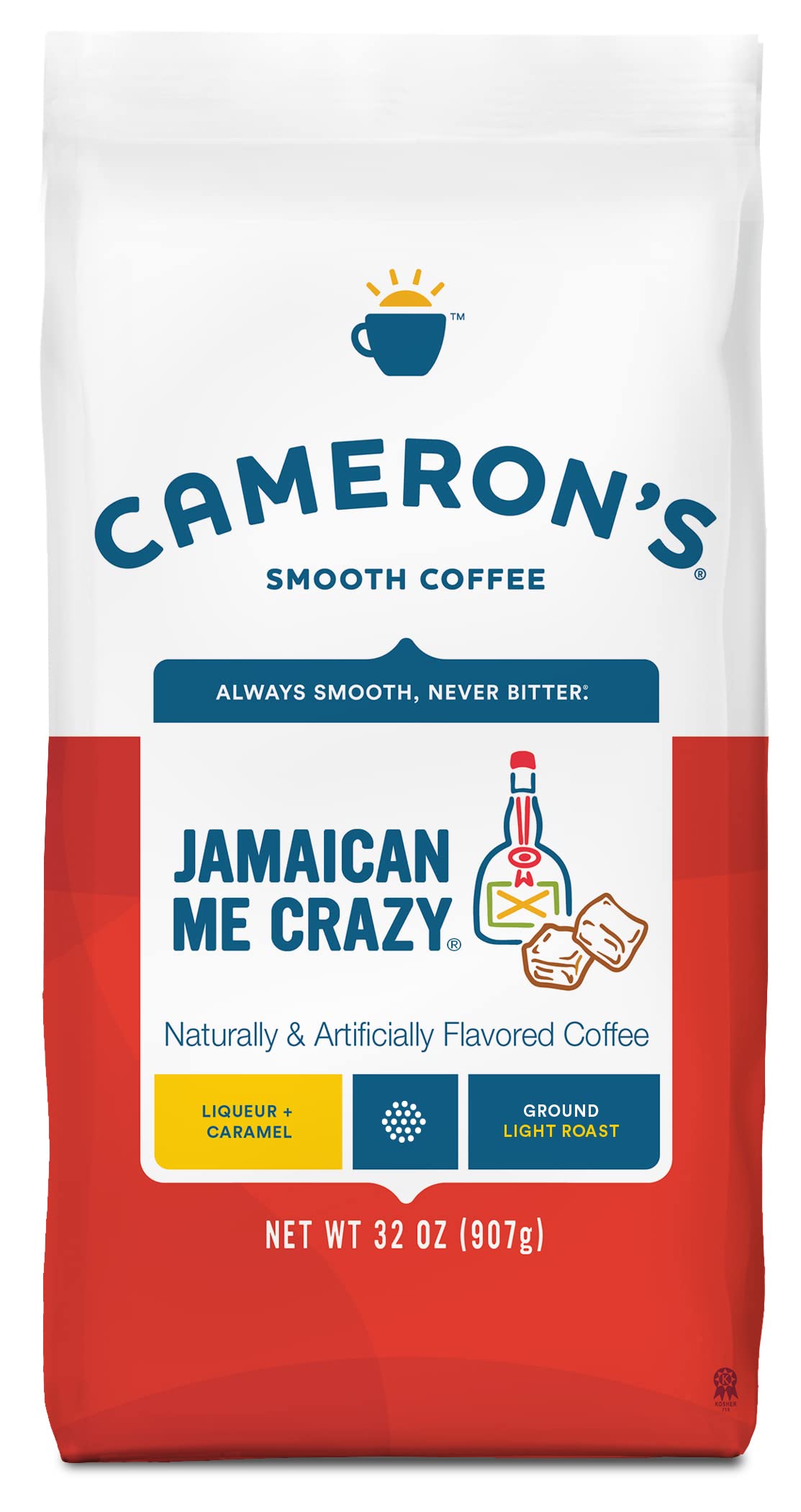 Camerons Coffee Roasted Ground Coffee, Jamaican Me Crazy, 32 Ounce, Pack of 1