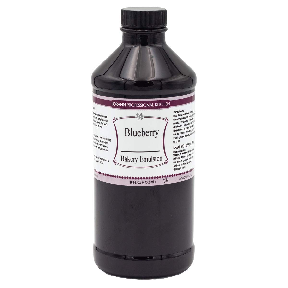 LorAnn Oils Blueberry Bakery Emulsion, Gluten-Free, 16 Fl Oz, Model 0770-1000