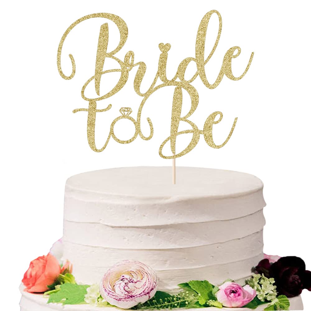 Sodasos Glitter Bride To Be Cake Topper - Bridal Shower Cake Topper,For Wedding Shower;Engagement;Bachelorette;Hen Party Decorat