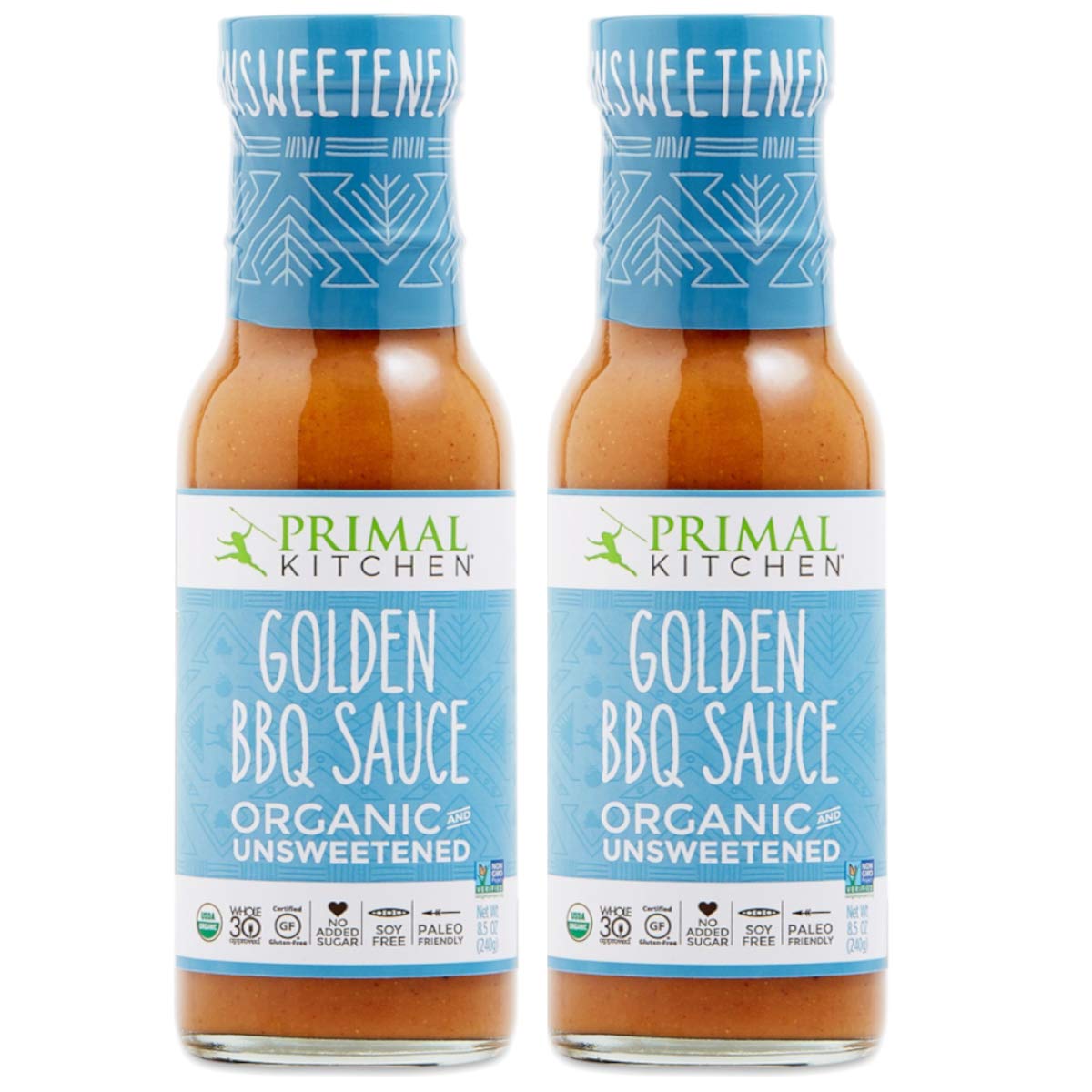 Primal Kitchens Golden BBQ Sauce, Organic & Unsweetened, 8 oz, Pack of 2