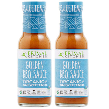 Primal Kitchens Golden BBQ Sauce, Organic & Unsweetened, 8 oz, Pack of 2