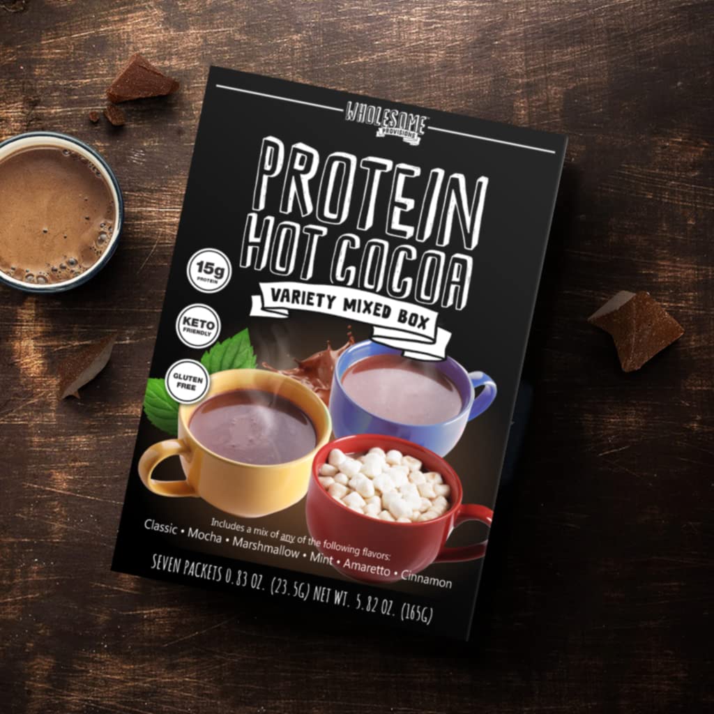 Protein Hot Chocolate, 15G Protein, Variety Pack, Keto Hot Chocolate Mix, Low Carb Hot Cocoa, Includes Up To 4 Different Flavors