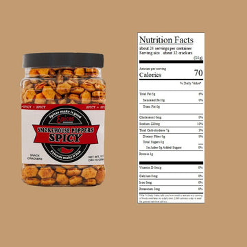 Smokehouse Crackers Poppers Seasoned Oyster Crackers, 12 oz. jars, 3 ct. All Spicy