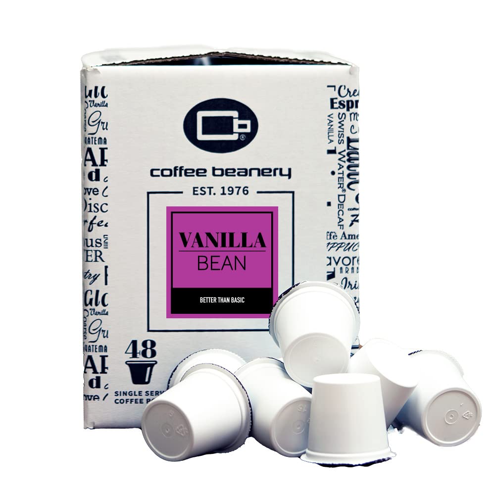 Coffee Beanery Vanilla Bean Coffee Pods - Medium Roast, 48 Count Pack