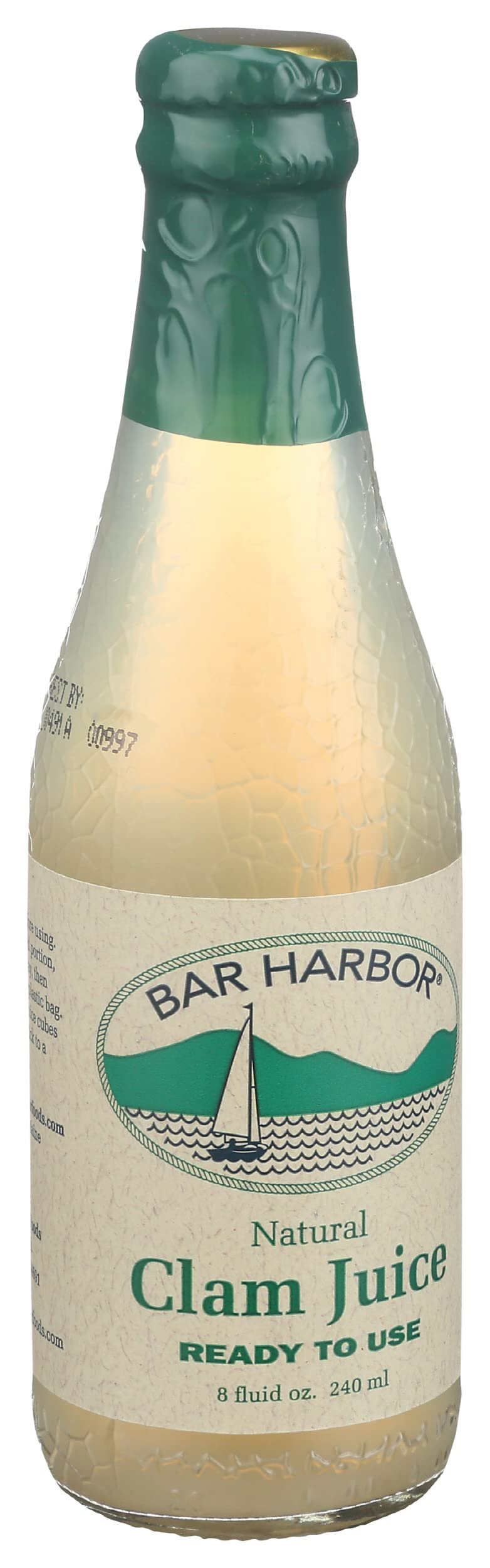 Bar Harbor Clam Juice, 8 Fl Oz - Premium Seafood Broth for Cooking and Cocktails, Gluten-Free, All-Natural Flavor