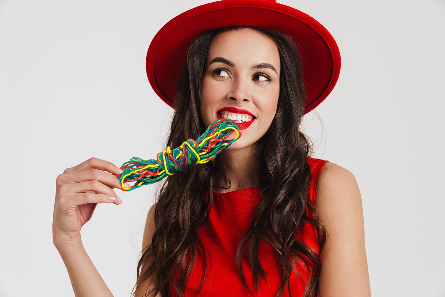 Fruidles Rainbow Licorice Laces, Rope String Licorice Candy Gummies, Soft, Chewy, Long Shoestring Candies (1 Pound)