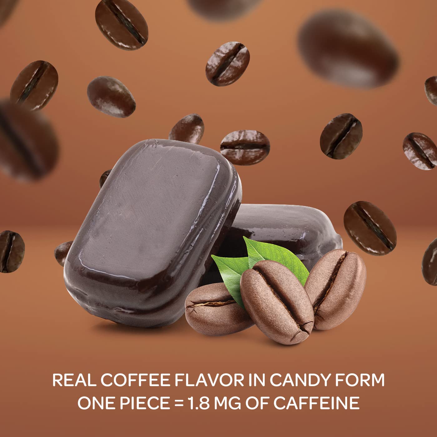 FUNTASTY Black Coffee Flavored Hard Candy - 2 Pound Bulk Pack, Individually Wrapped, Contains Caffeine