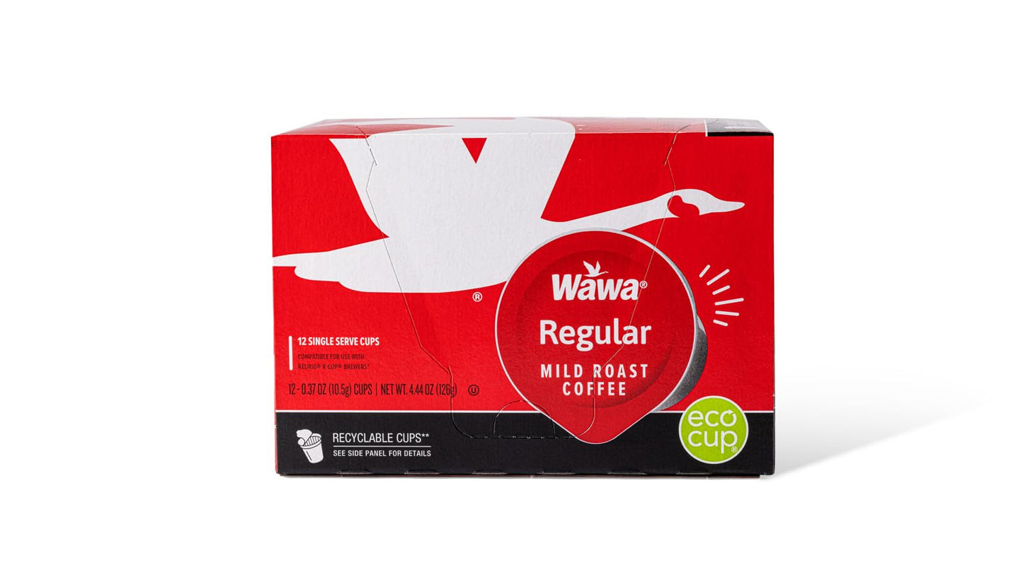 WAWA Mild Roast Coffee Pods, Single Serve, 12 Count, Regular Smooth & Balanced Blend, 100% Responsibly Sourced