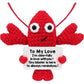 Royid Crochet Lobster Gift for Him/Her, Red, Polyester, Perfect for Birthdays and Anniversaries