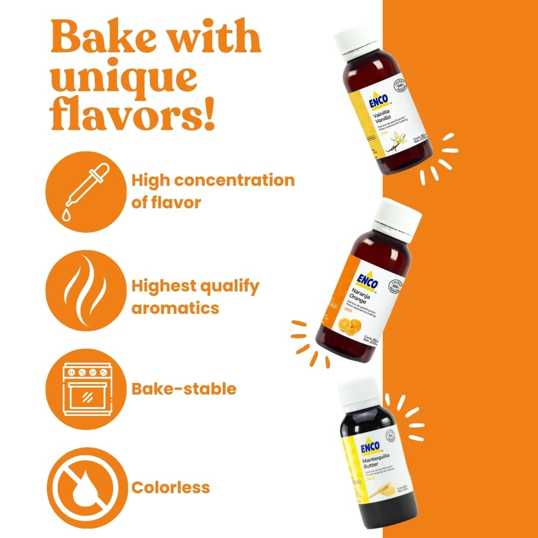 ENCO Baking Essence Vanilla 2.02 fl.oz - Flavoring for Baking and Cooking