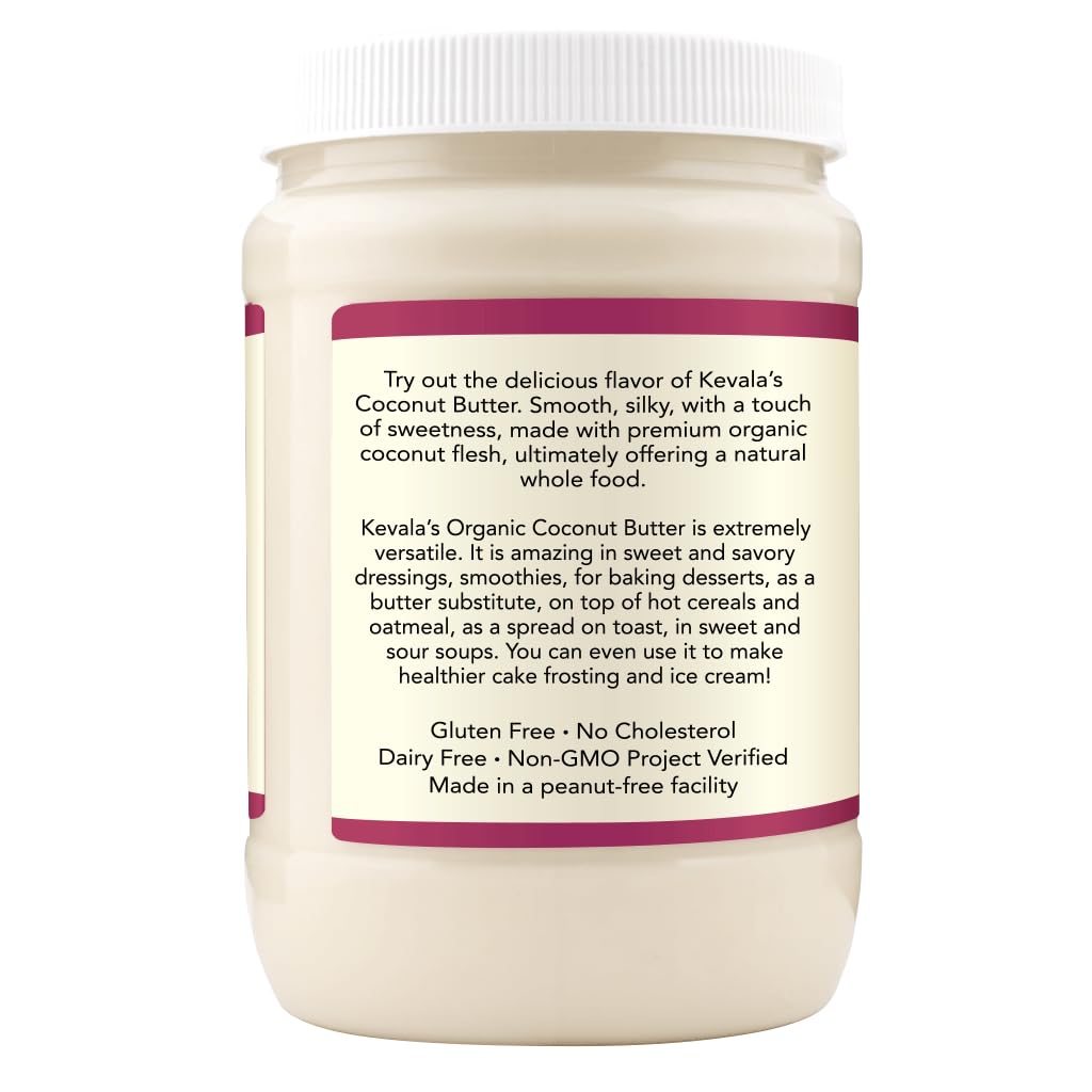 Kevala Organic Coconut Butter - Vegan, Gluten Free, Non-GMO, Kosher, 2 lb Jar