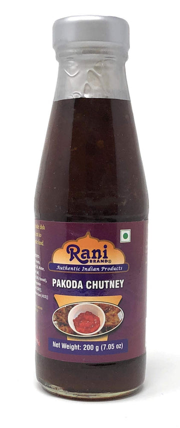 Rani Pakoda / Pakora Chutney (Sweet, Sour & Spicy Dipping Sauce) 7oz (200g) Glass Jar, Ready to eat, Vegan ~ Gluten Free | NON-G