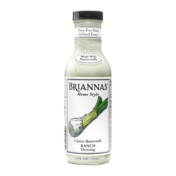Briannas - Home Style Classic Buttermilk Ranch Dressing - Fine Salad Dressing Made With Premium Ingredients - Gluten Free, Koshe