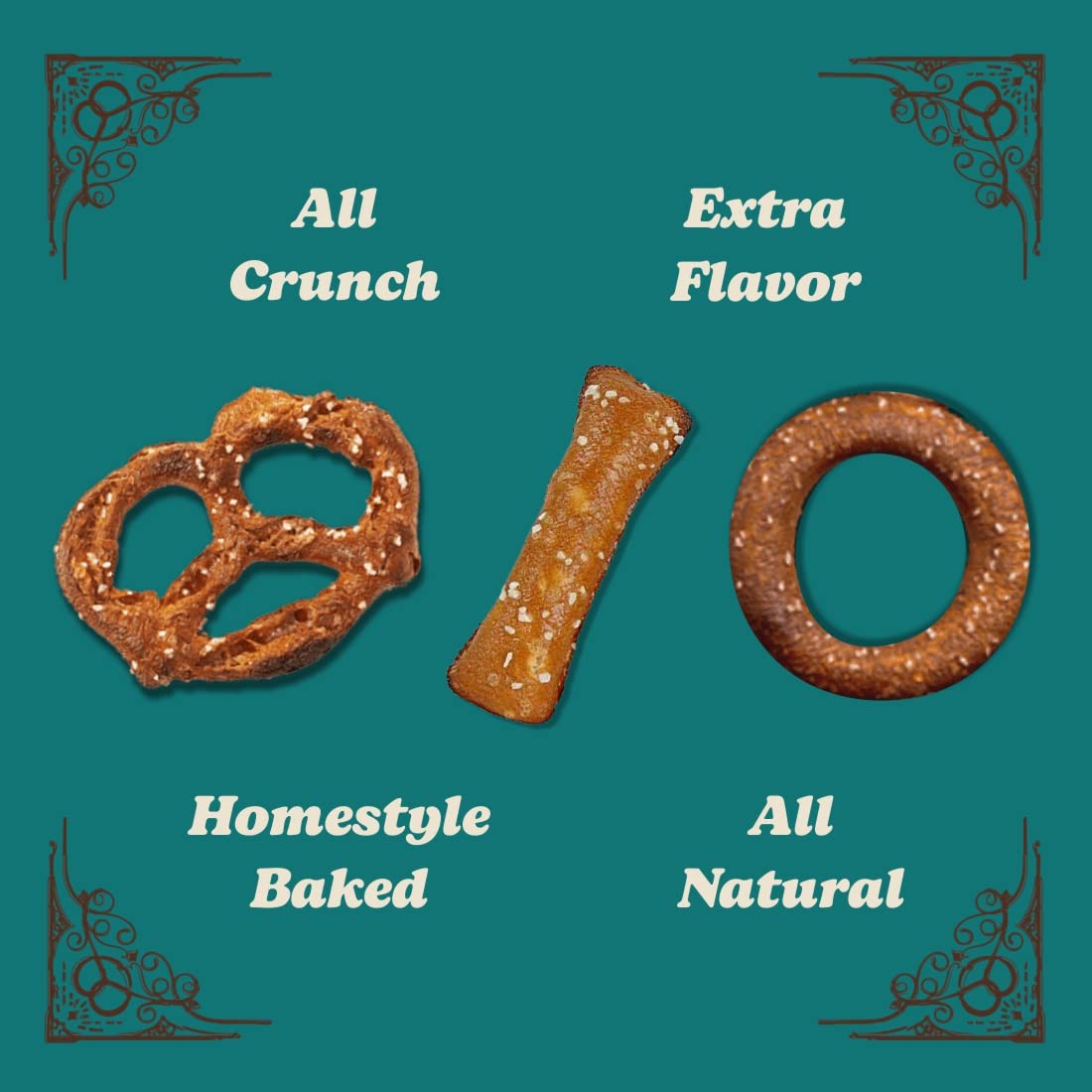 Unique Snacks Variety Pack - Original Splits Pretzels, Shells, Sourdough Rings, Vegan, OU Kosher, Non-GMO, 96 Ounce