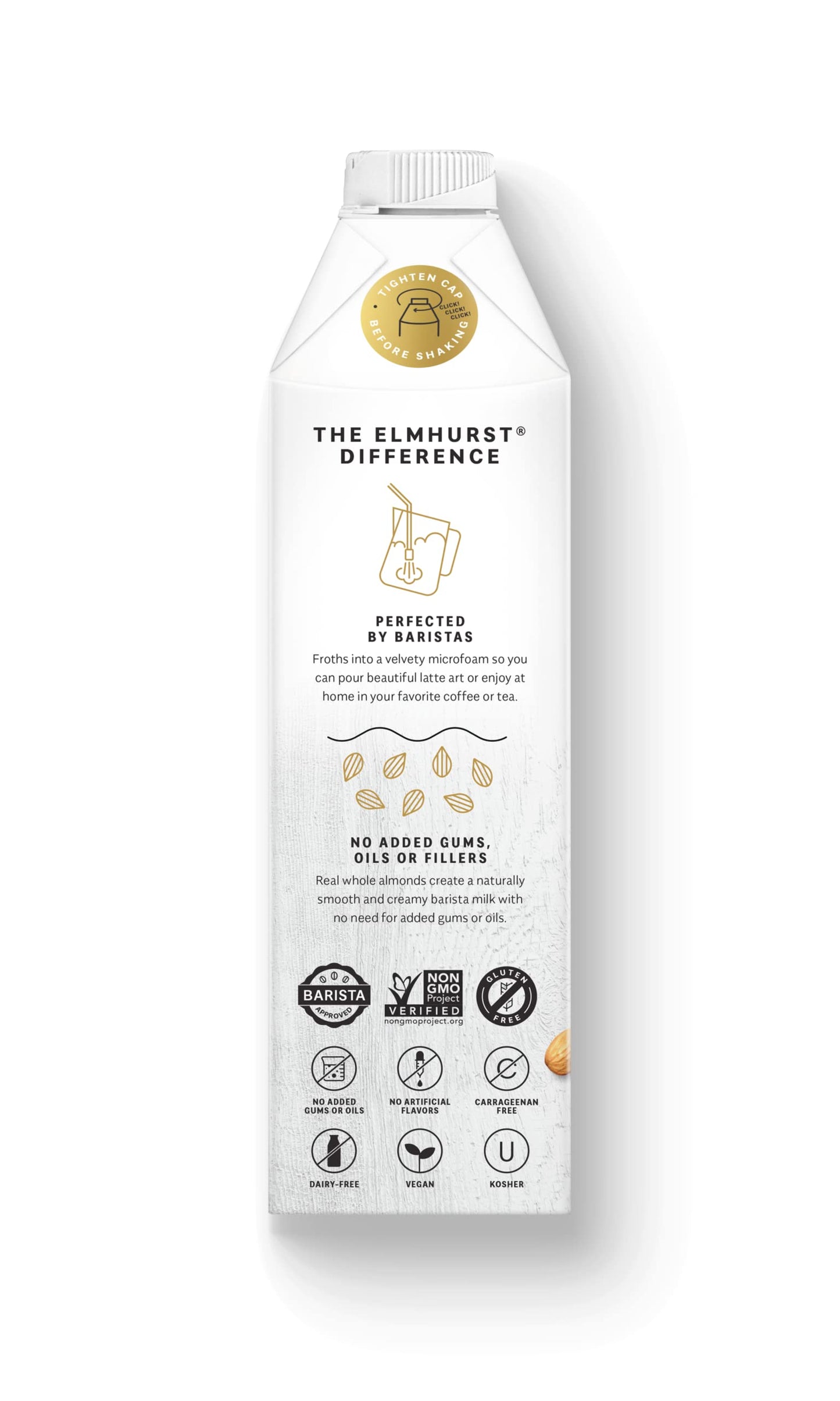 Elmhurst 1925 Barista Edition Almond Milk, Plant-Based, Vegan, 32 Ounce (Pack Of 6)