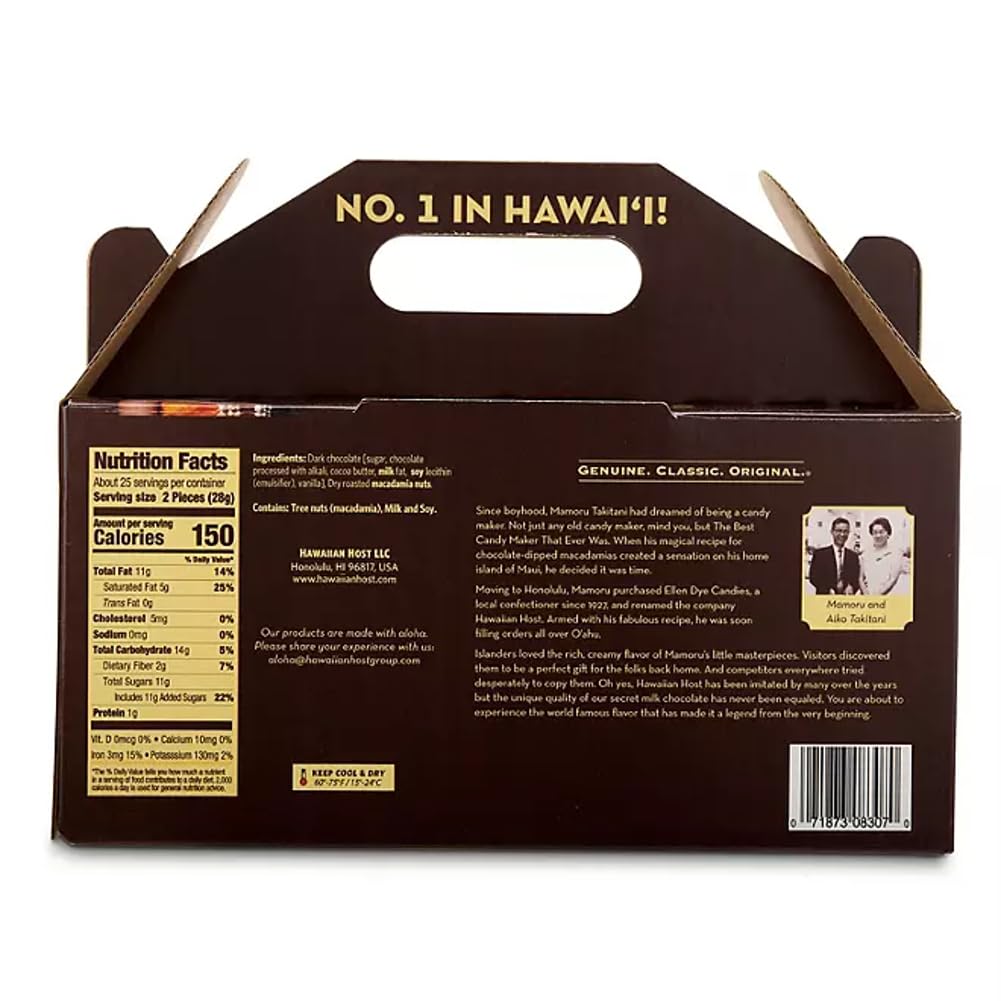 Hawaiian Host AlohaMacs Dark Chocolate Covered Macadamia Nuts – 5 Ounce (Pack of 5) – Gourmet Gift & Snack