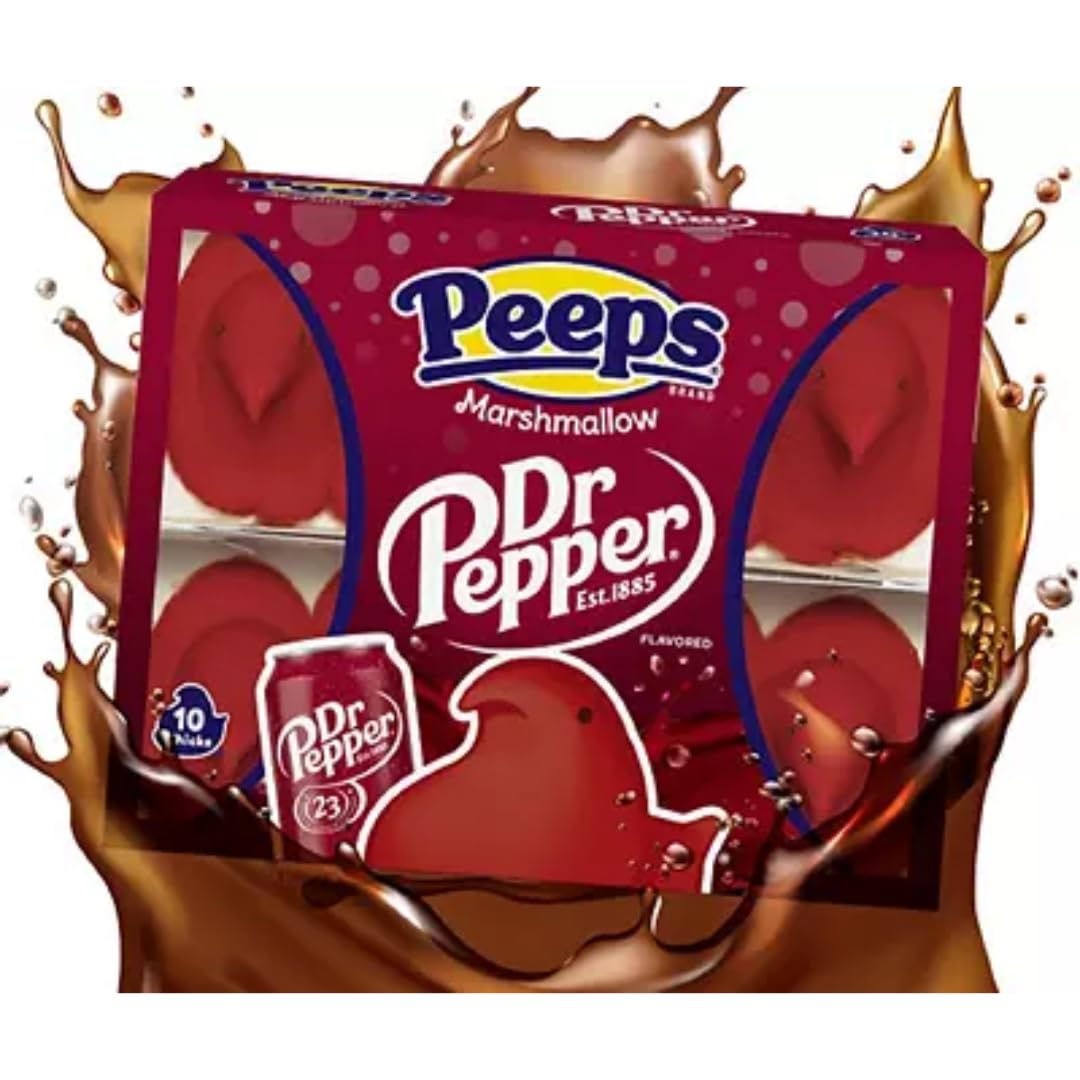 Dr. Pepper Peeps - Perfect Easter Basket Stuffer - Gift Pack Of 2, 10 Count Boxes By Lyza'S Sweets & Treats