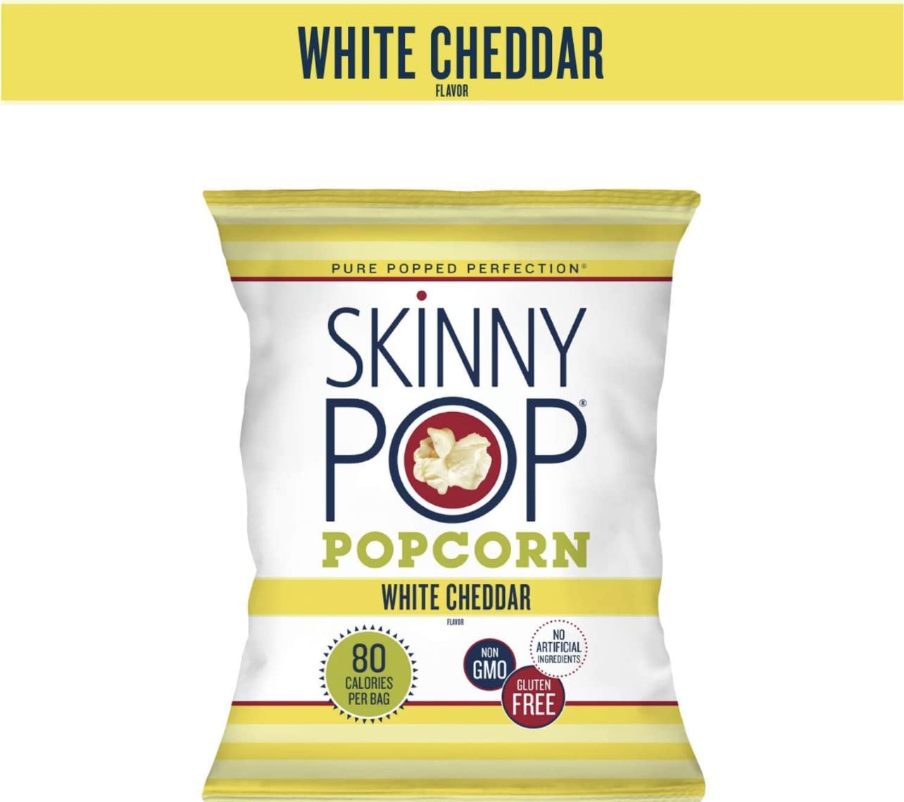 CNJ DELIVERS LLC Skinny Pop Variety Pack - Sweet & Salty Kettle, White Cheddar, Original - 12 Count Individual Bags