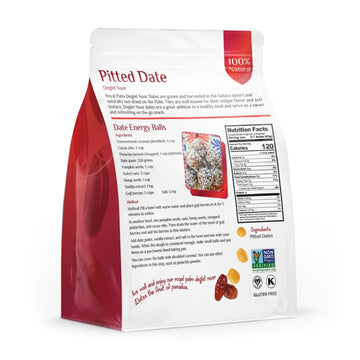 Royal Palm Deglet Noor Dates - Natural Dried Pitted Dates, Non-GMO, Kosher, 16oz (1 Pound) Bulk Pack
